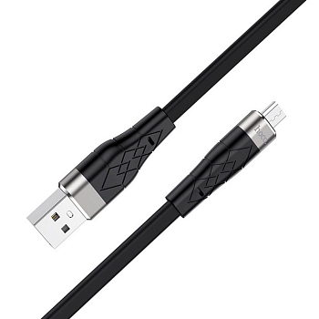 Кабель USB HOCO X53 Angel для Micro USB, 2.4А, 1м, черный