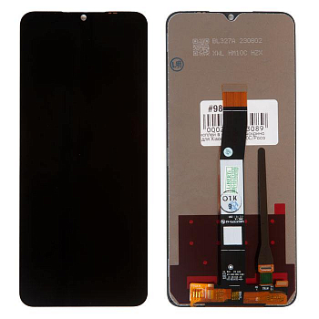 Дисплей в сборе с тачскрином для Xiaomi Redmi 10C, Poco C40, черный (copy lcd)