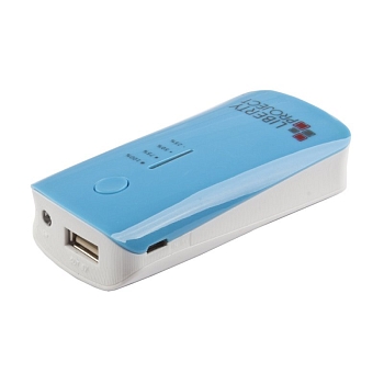 Внешний аккумулятор "LP" 5200 мАч Li-ion USB + фонарик (синий/коробка)